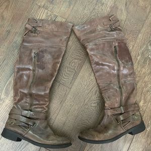 Boots Miranda Kerr boots Victoria’s Secret brown leather boots by luxury rebel